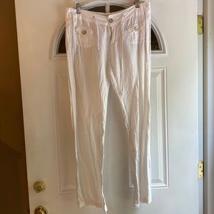White linen pant